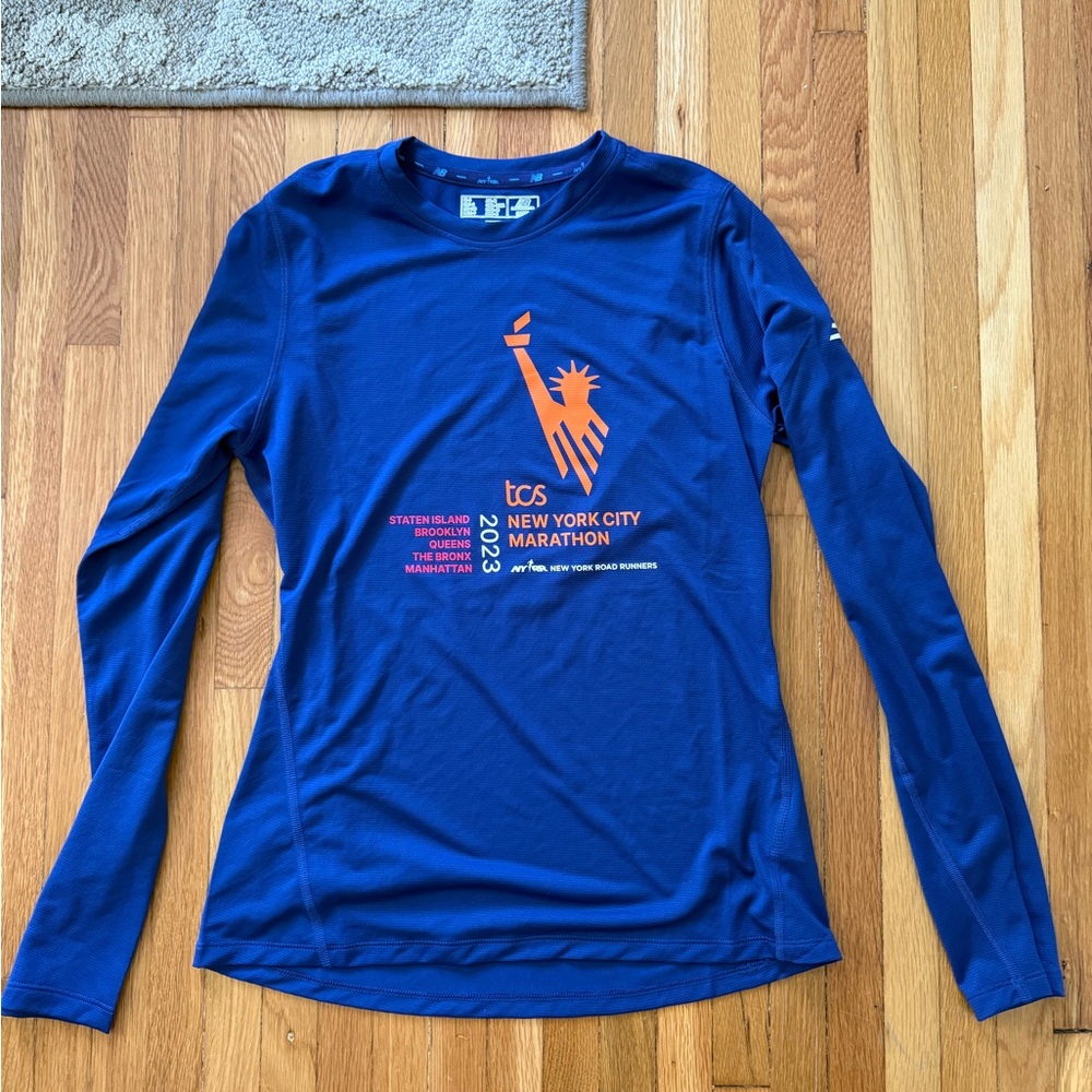 New Balance Blue Marathon Performance Shirt